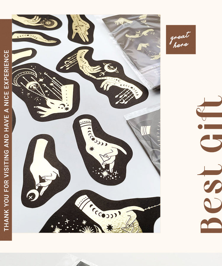 6Artistic Constellation Girl Cold Stamping Washi Sticker1