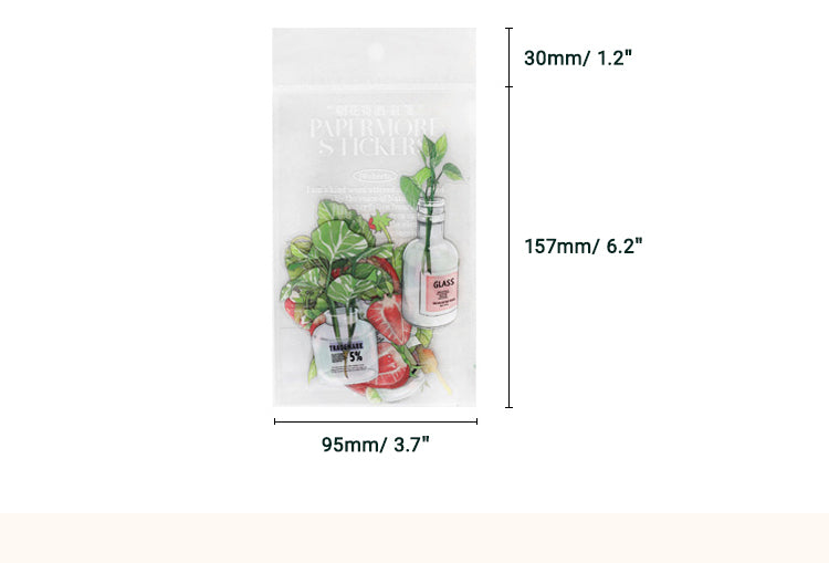 6Clear Vivid Floral Plants PET Sticker Pack2