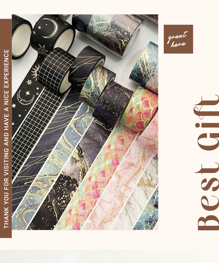 Tape - Fashion Versatile Texture Pattern Washi Tape Set