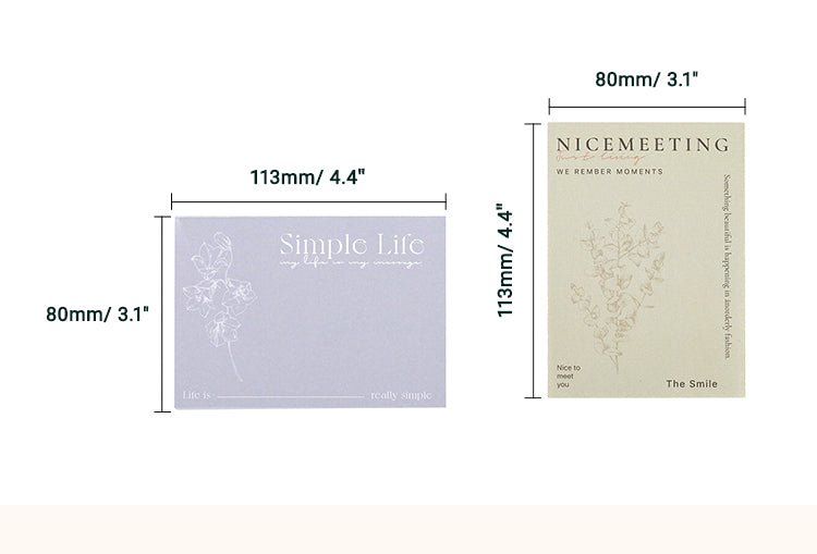 6Institute of Botany White Kraft Floral Memo Pad2