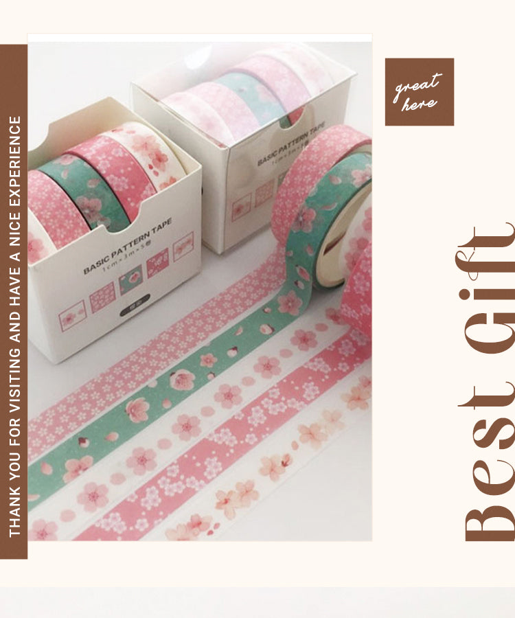 6Japanese Style Four Seasons Basic Simple Washi Tape Set1