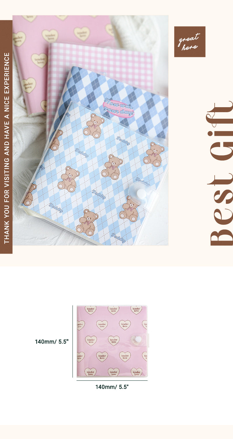 6Product Size Cream Square Series Cute Diary
