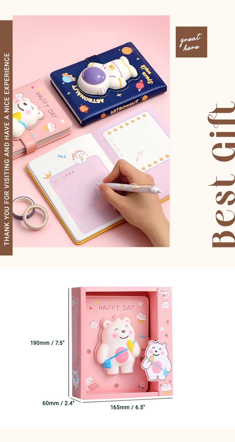 6Product Size Cute Cartoon Decompression Journal Notebook