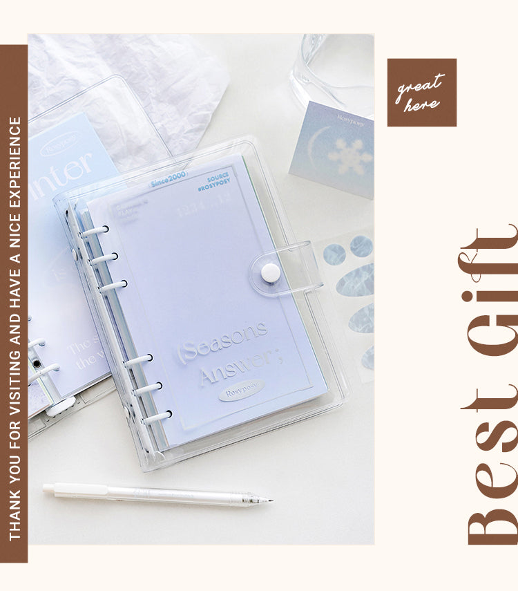 6Product Size Four Seasons Scenery Clear PVC Binder Notebook