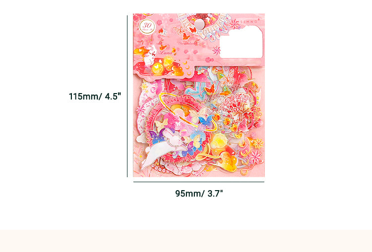 6Product Size Lovely Child Girl Holographic PET Sticker Pack2