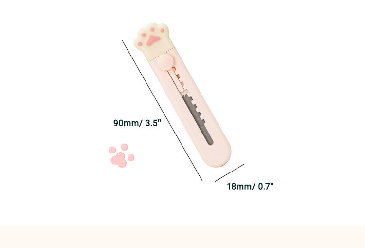 6Product Size Mini Cute Cat Paw Utility Knife2