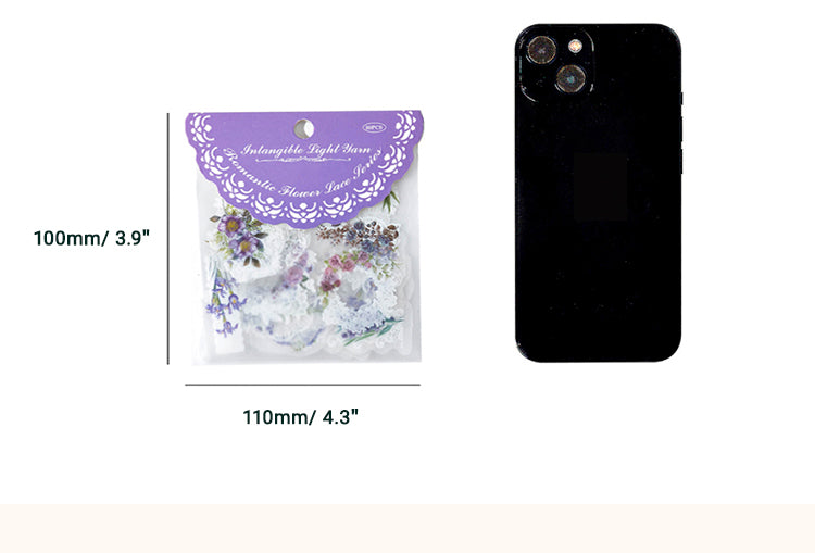 6Romantic Buds Botanical Floral Lace Sticker Pack2