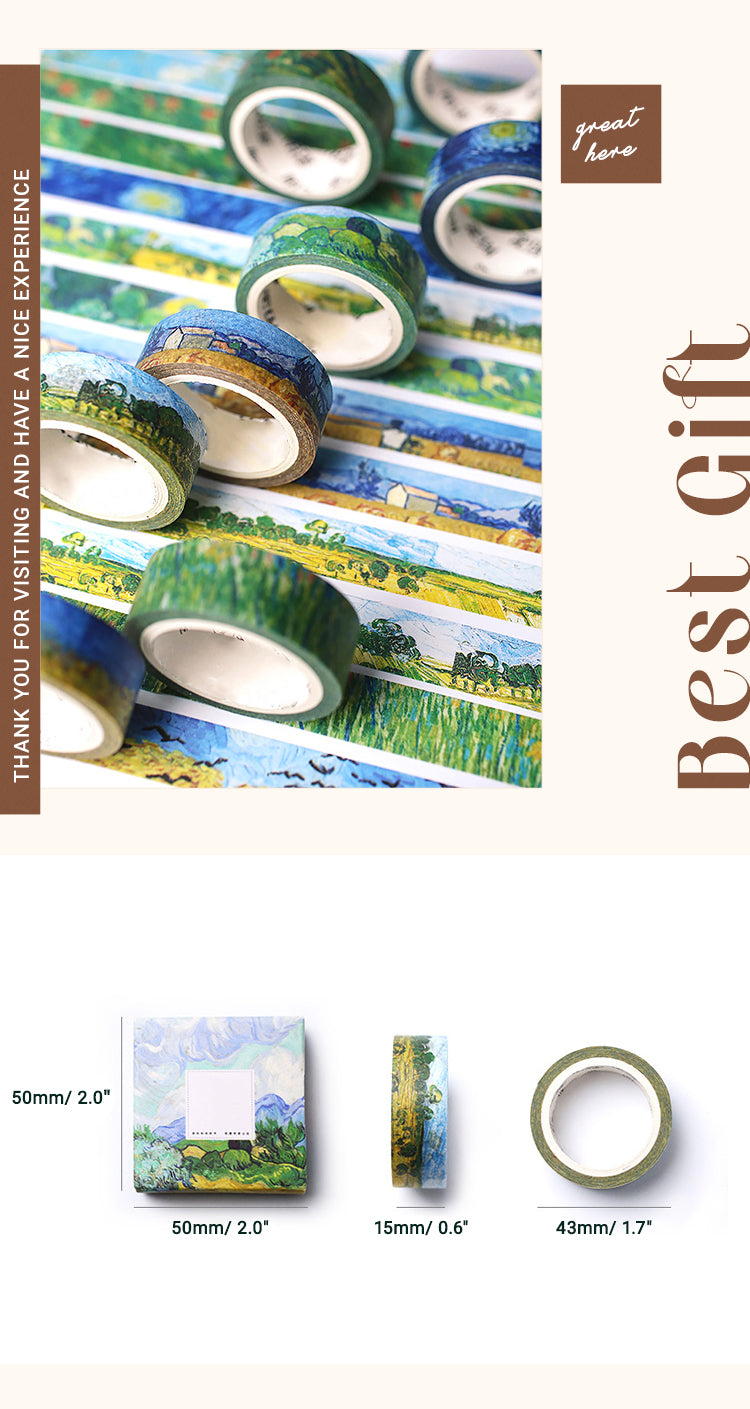 6Van Gogh's Color Classic Painting Washi Tape