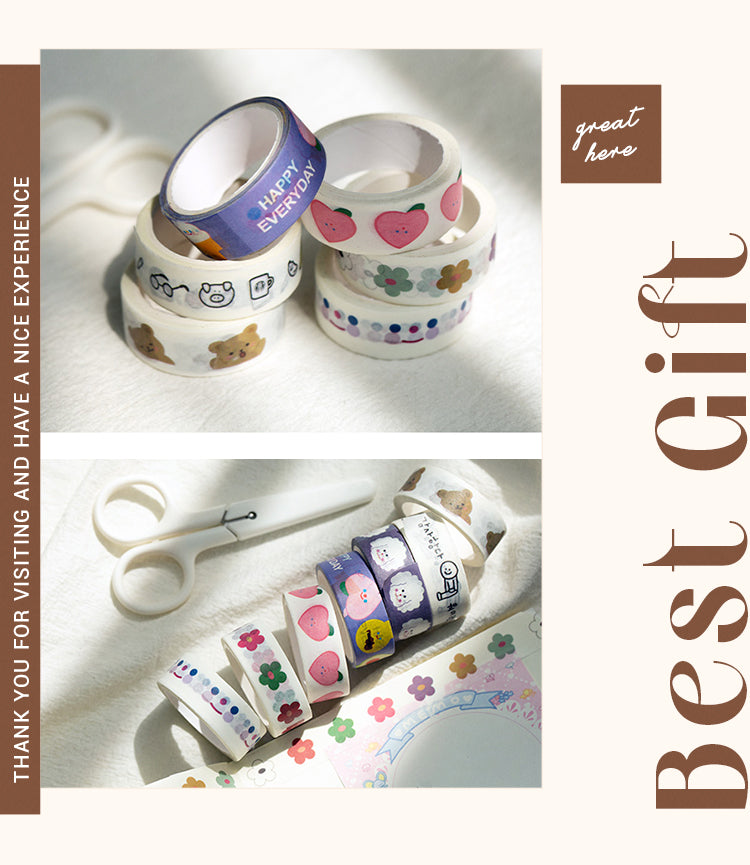 Korean Cartoon Character Washi Tape