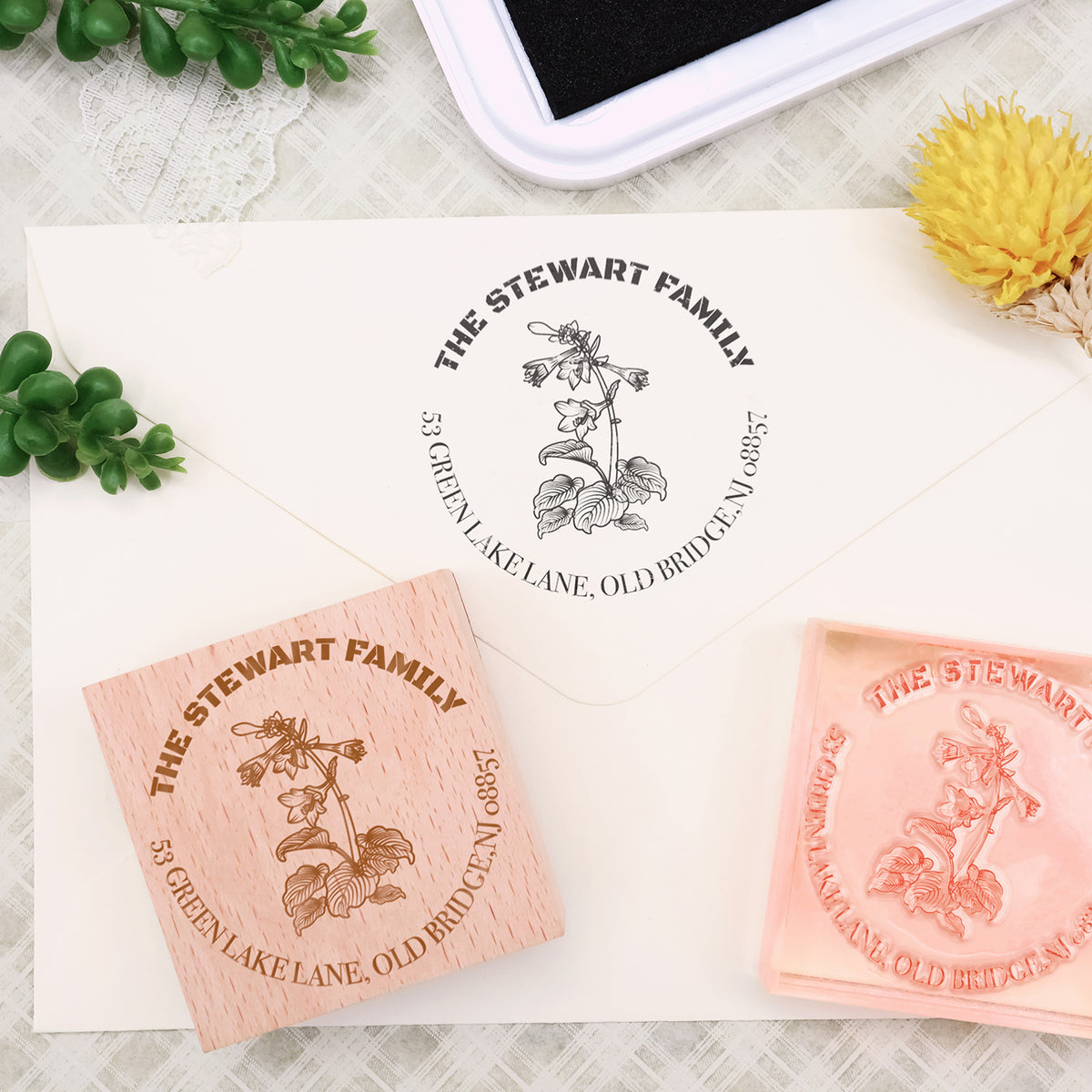 Custom Library Rubber Stamp (20 Designs)