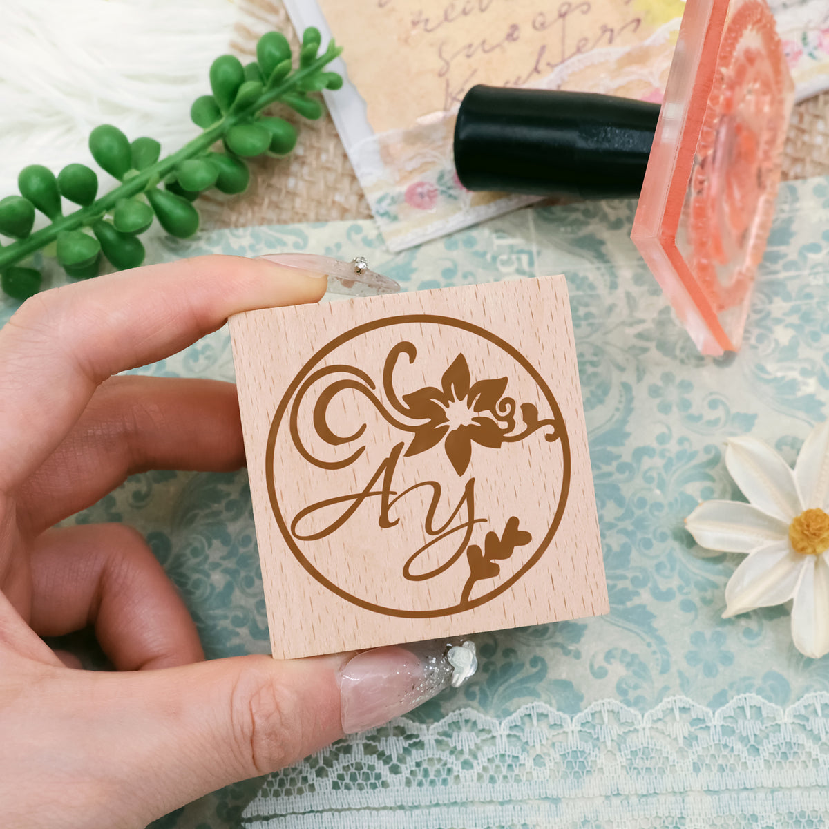 Wooden Stamp Wedding Party Rubber Stamp Custom Packaging Stamp Artwork  Personalized Logo Brand Name Business Seal Drop Shipping - AliExpress
