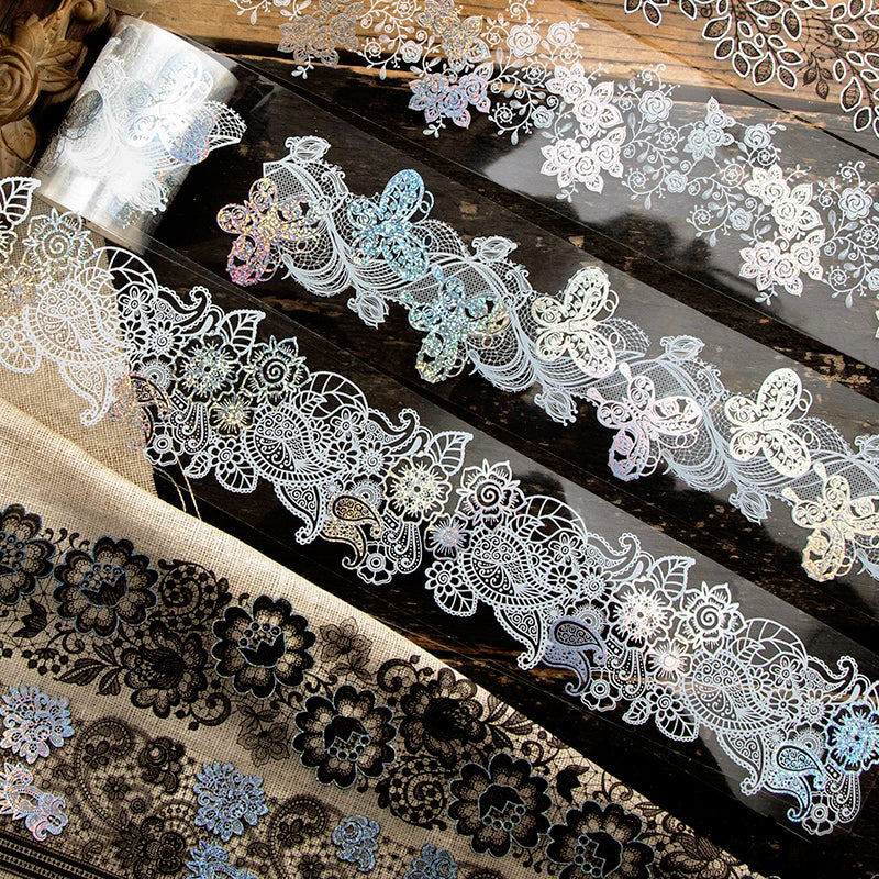 Lace Story Vintage Decorative PET Tape - Premium Fabric Design on