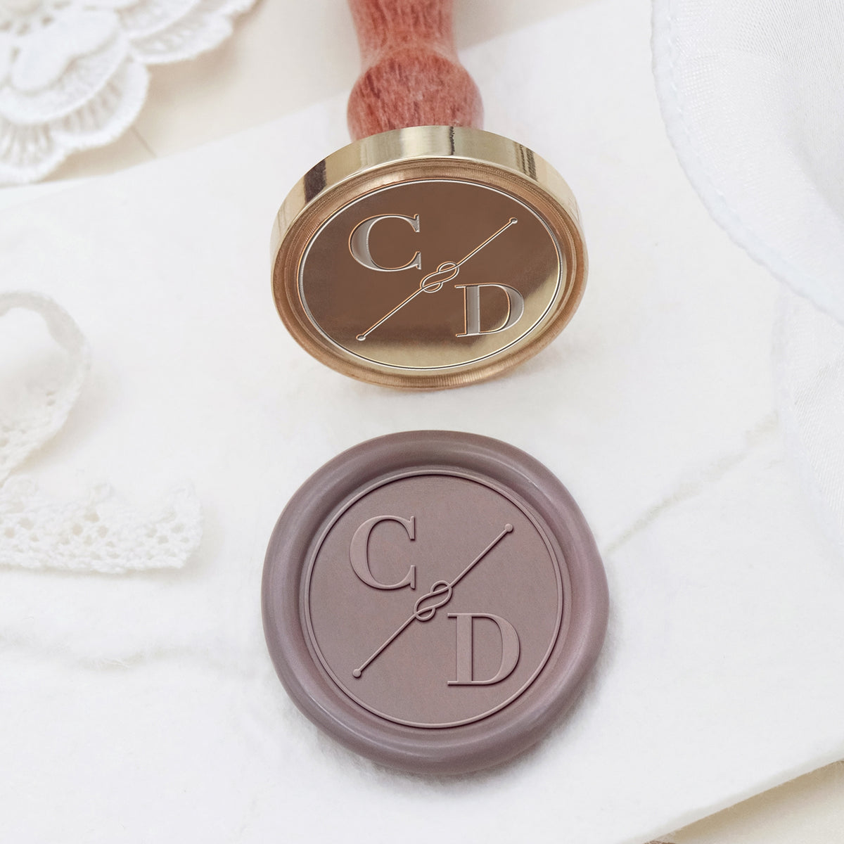 Wax seal stamp with monogram — Carissimo Letterpress