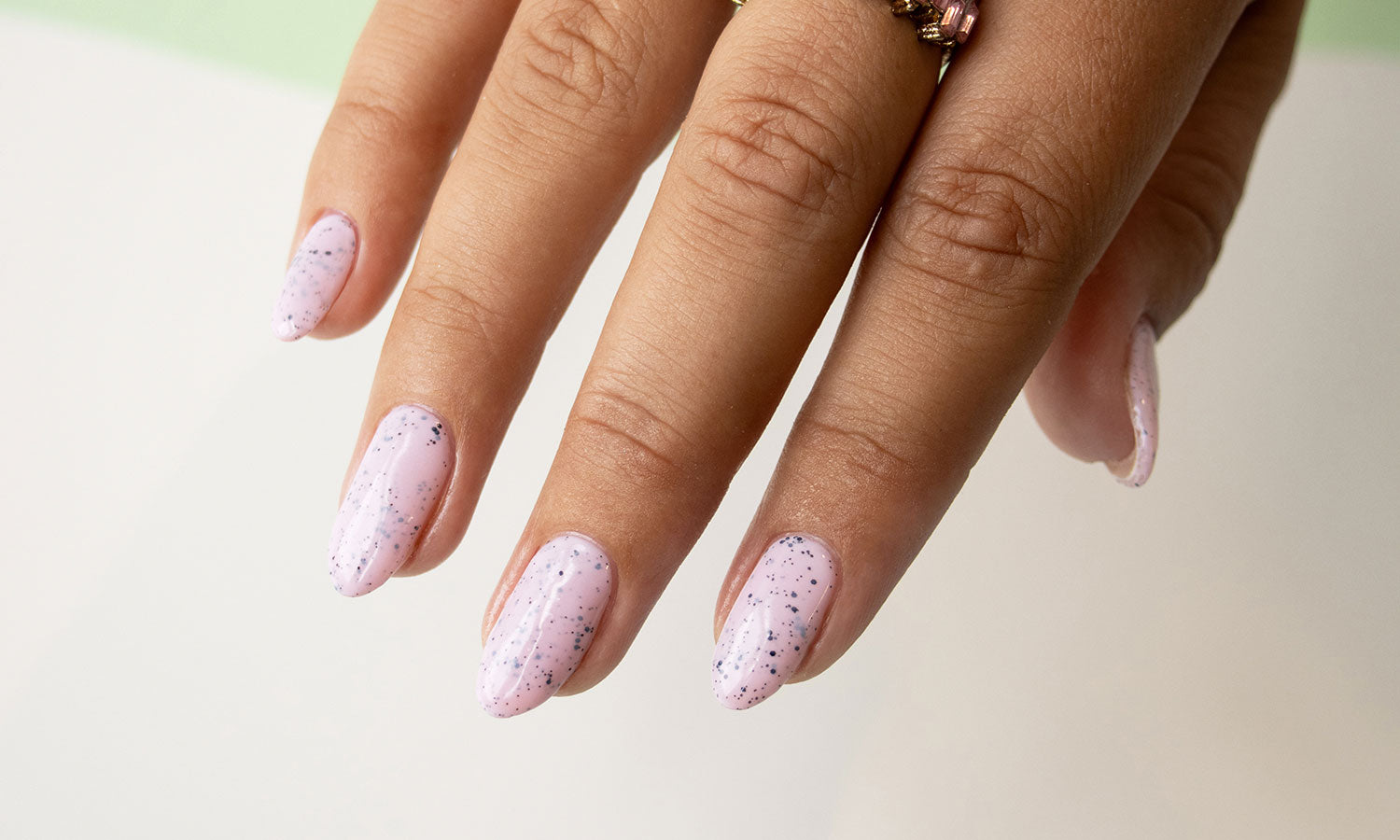 Gelous Speckled Egg Gel Nail Polish - photographed in Australia on model