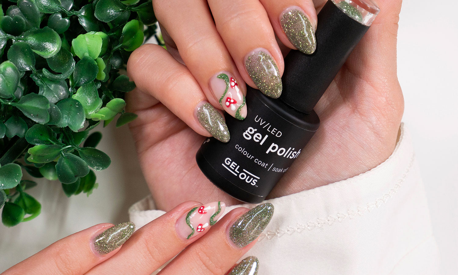 Gelous Thyme to Shine gel nail polish - photographed in Australia on model