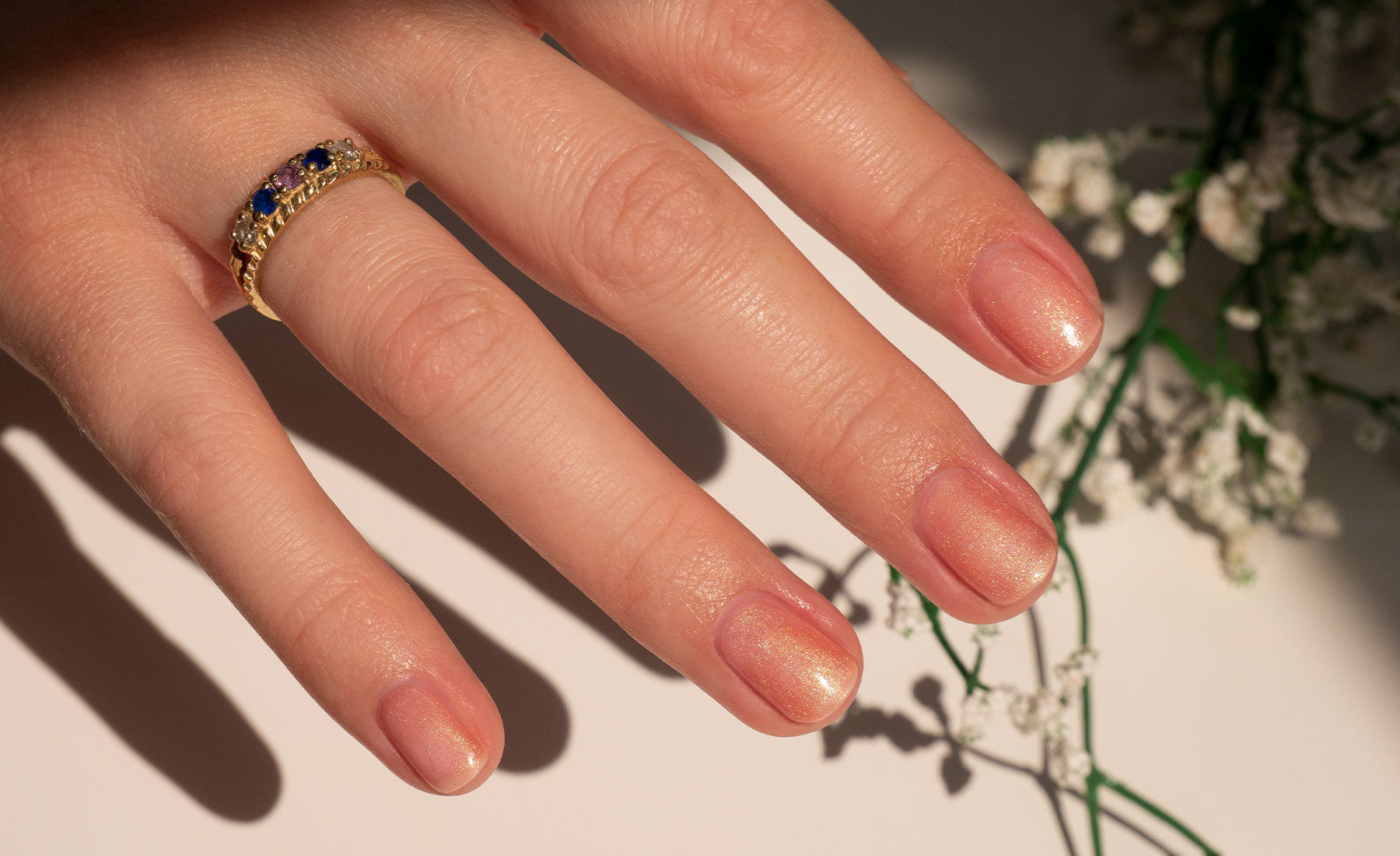Dawn Glow gel nail polish - photographed in Australia on model