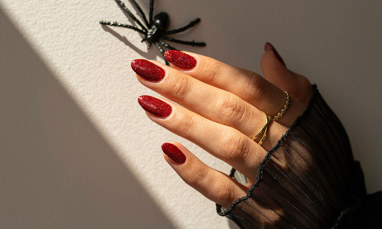 Gelous Blood Lust gel nail polish - photographed in Australia on model