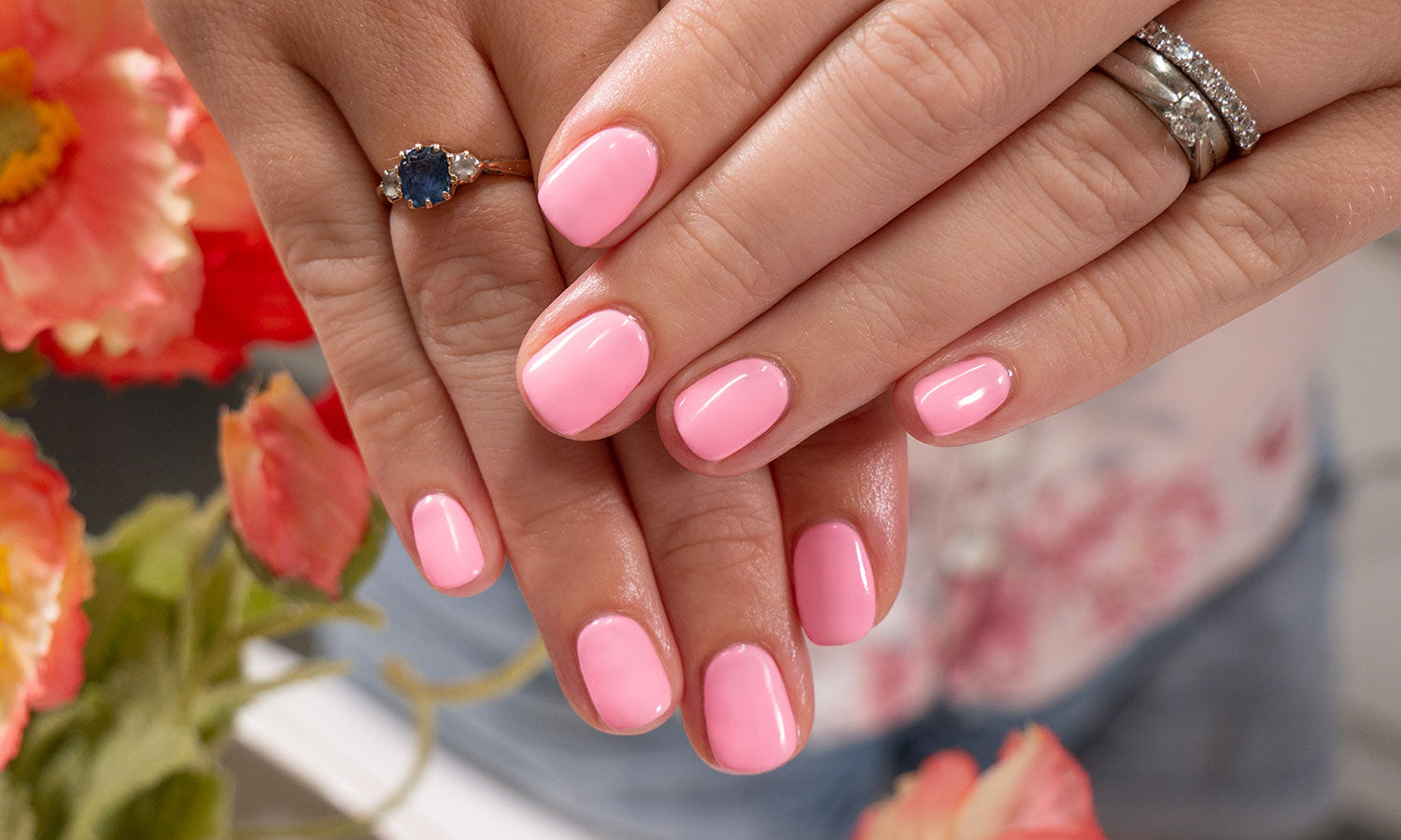 Gelous Pink Lady Gel Nail Polish - photographed in Australia on model