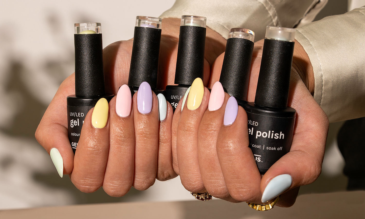 Gelous Pastels Polish Pack - photographed in Australia on model