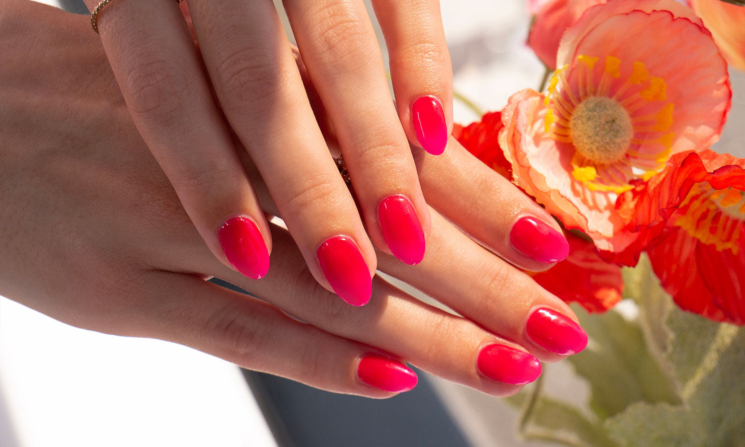 Gelous Valentine's Ombre gel nail art - photographed in Australia on model