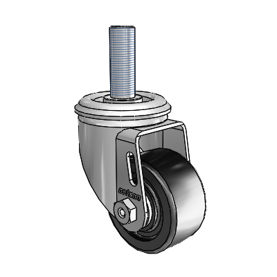 2.5" Polyolefin 2 Series Swivel Caster - 2.02254.53 MTG14