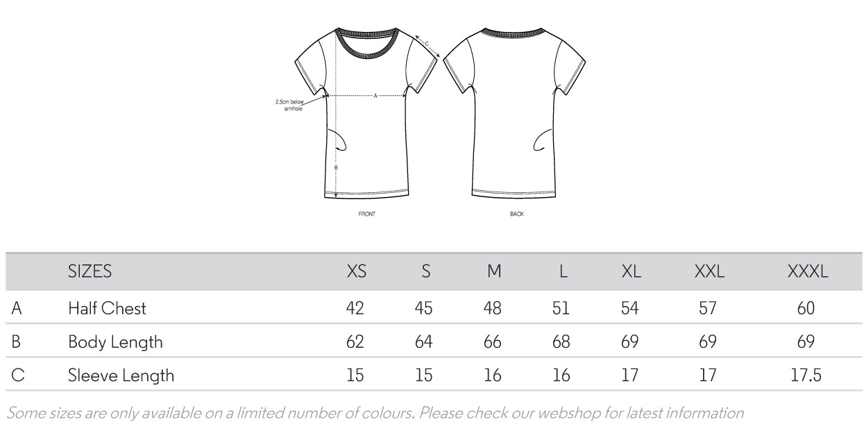 Womens T Shirt Sizing