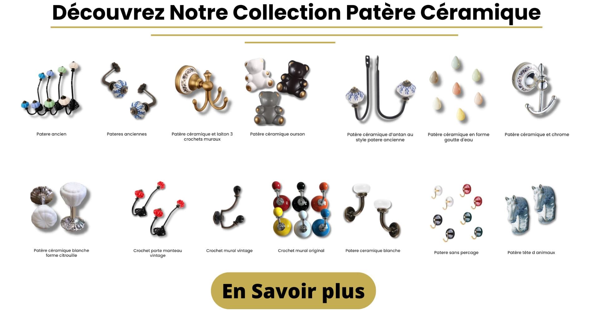 Découvrez Notre Collection Patère Céramique