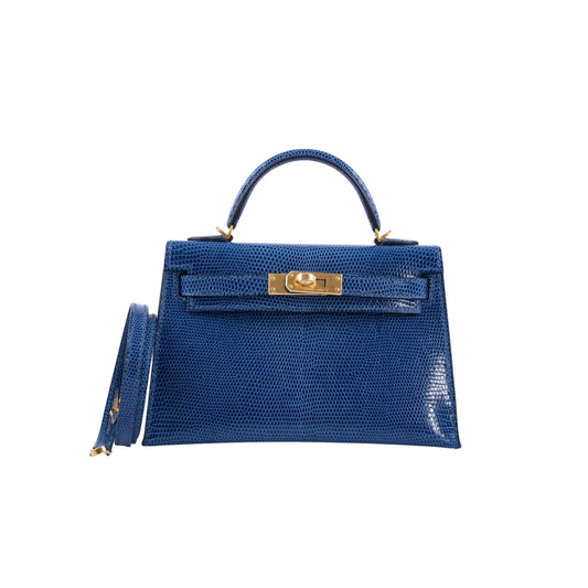 Kelly on the go touch shinny niloticus crocodile & epsom leather Blue –  Kluxq