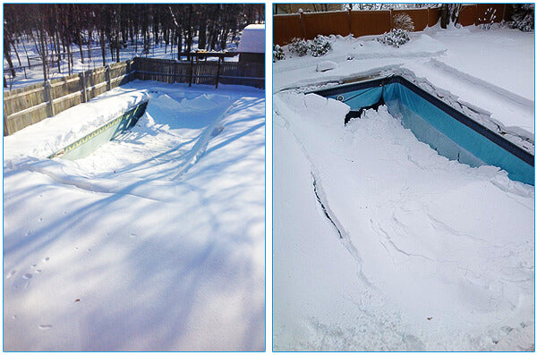 Pool Cover is Filled with Snow or Water