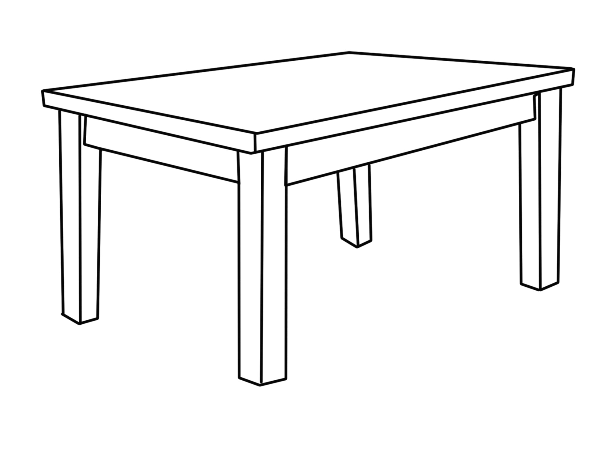 Oval Table Illustration