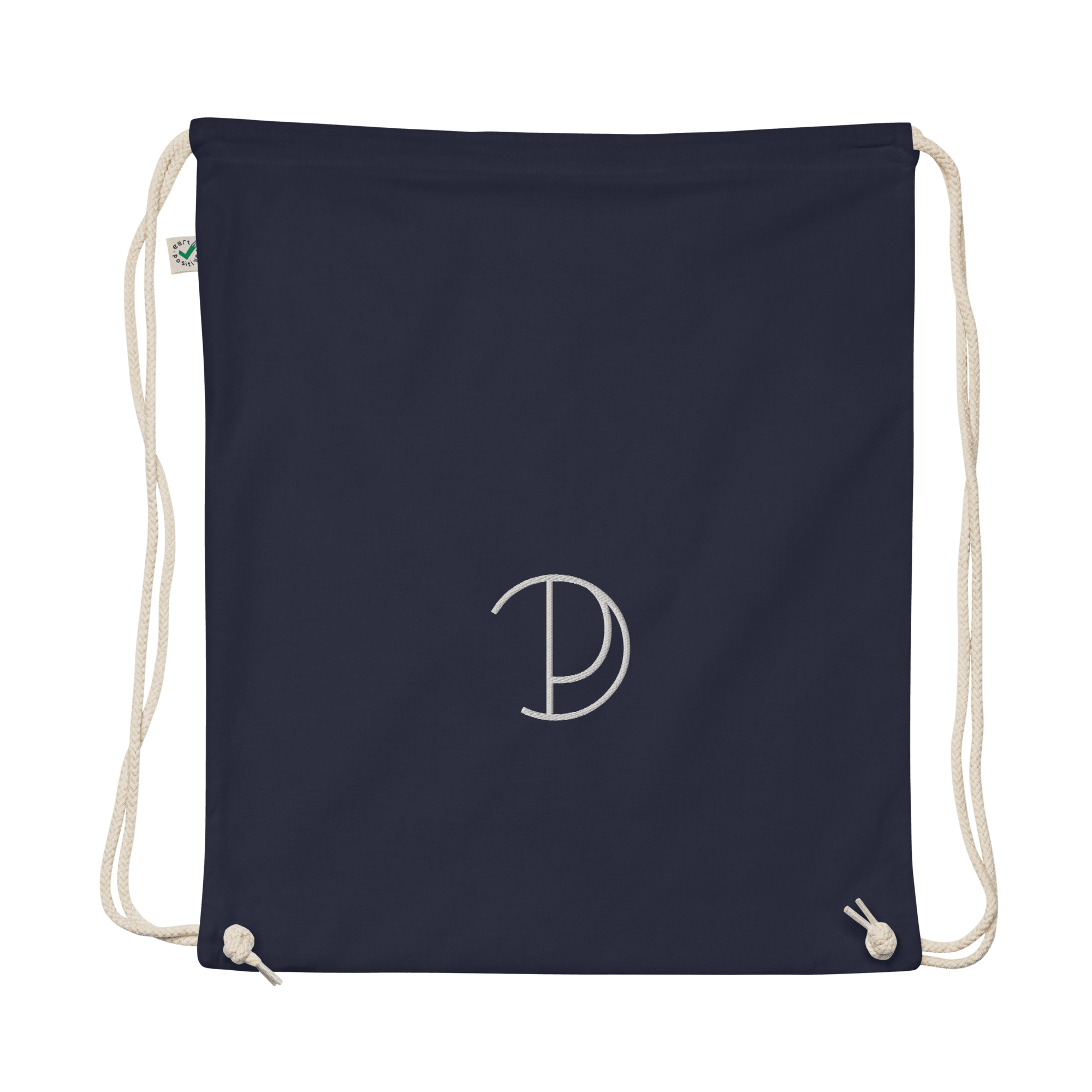 Embroidered P Drawstring Bag