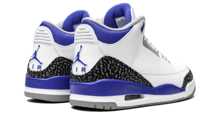 blue white and black jordan 3