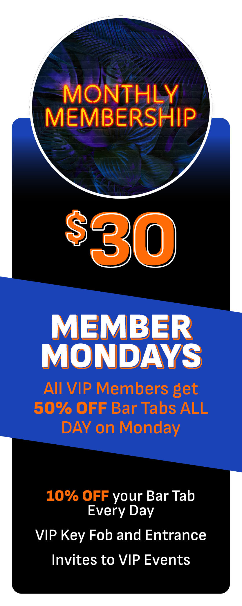 montly pass membership vip