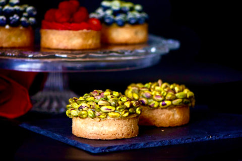 Image of pistachio tarts.