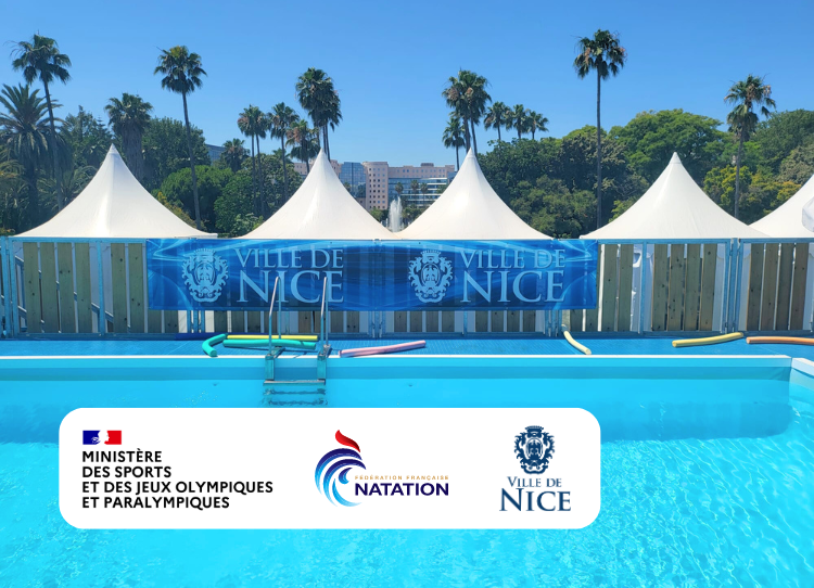 Plouf participe à l'opération J'apprends à nager 2024 à Nice