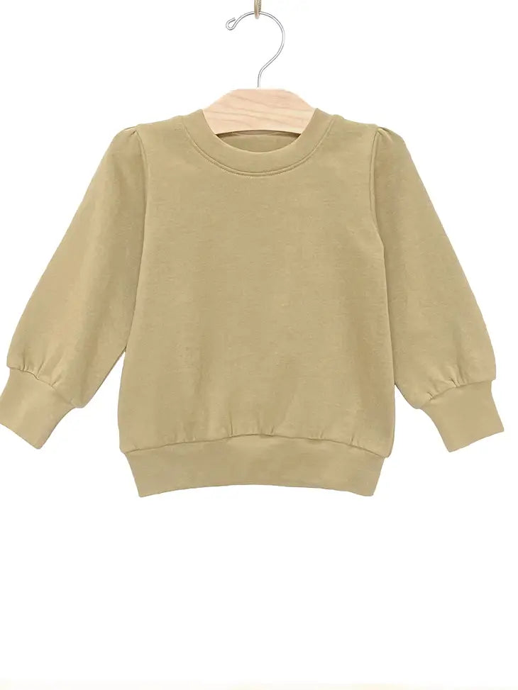 Fleece Cuffed Kids and Toddler Sleeve Sweatshirt