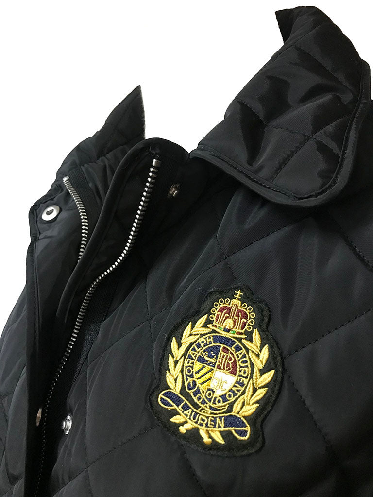 Ralph Lauren diamond quilted crest jacket - black – FashionBrandsOutlet