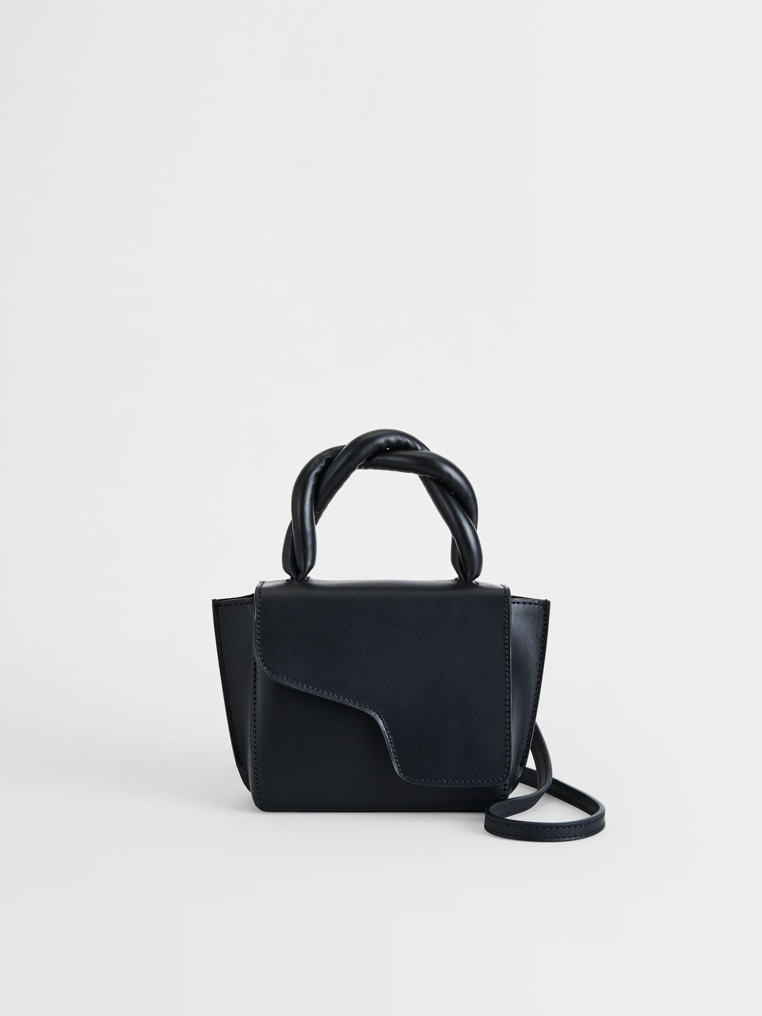 Montalcino Black Leather Mini handbag – ATP Atelier