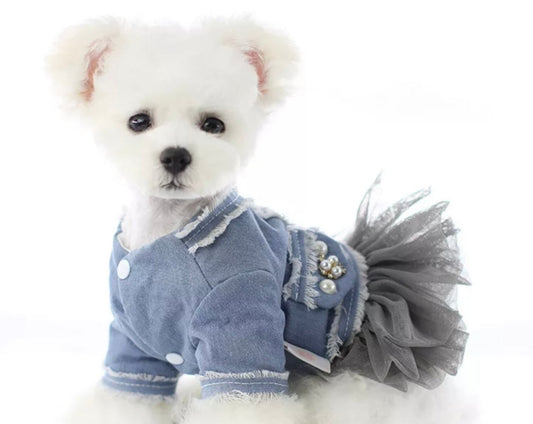 Wedding dog dress | dog flower girl dress | 14 color options | dog dresses  | Birthday dog dress | White Dog Dress | The Mitzi