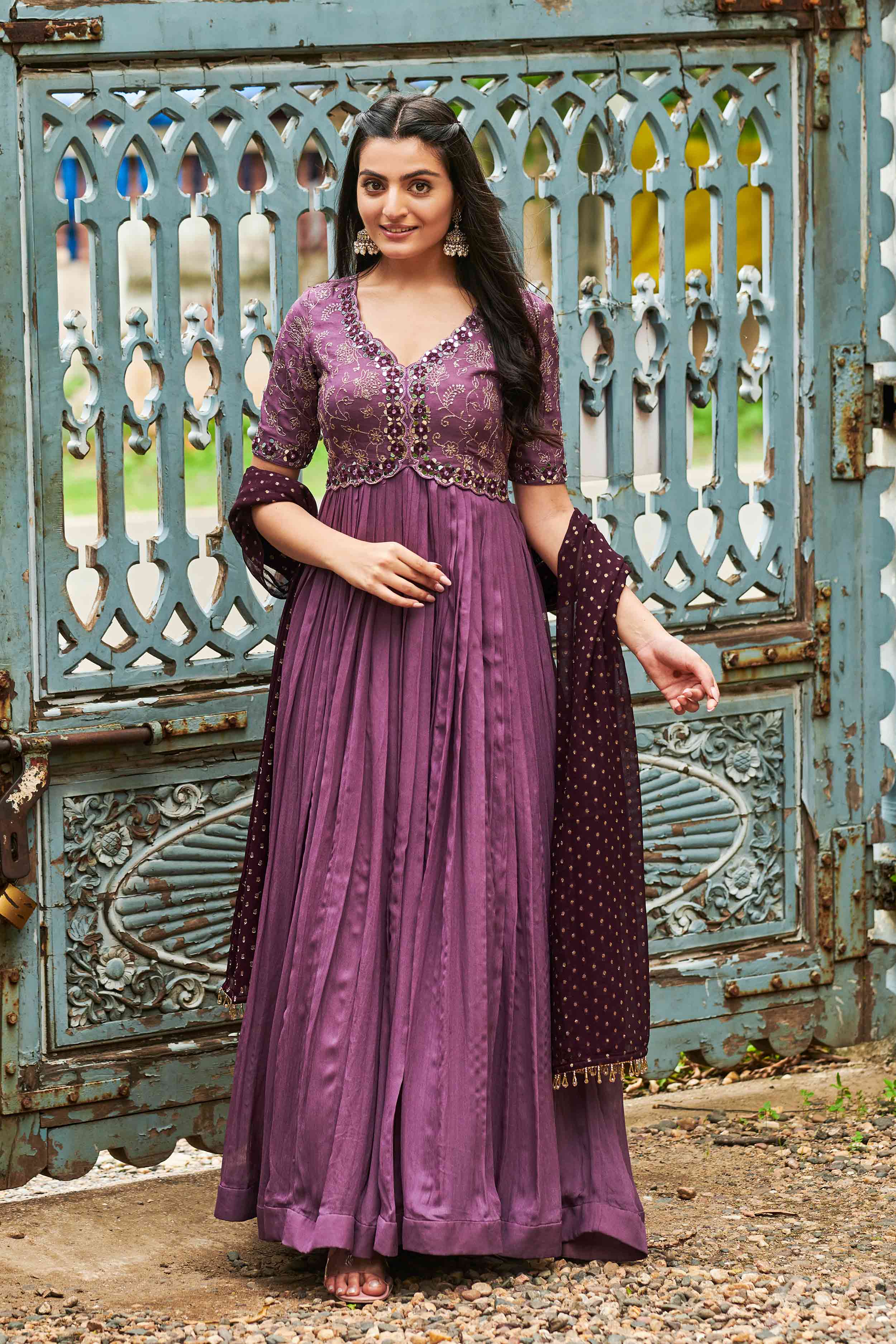Charming and Grand Beige Designer Net Long Anarkali D-703 | Anarkali dress,  Indian dresses, Indian clothes online