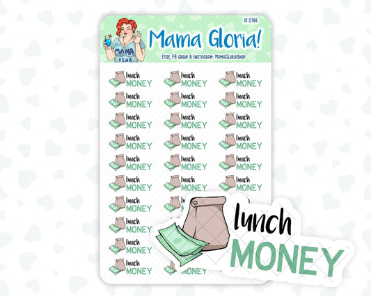 Lunch money stickers for planners, ID 0107 – mamagloriashop