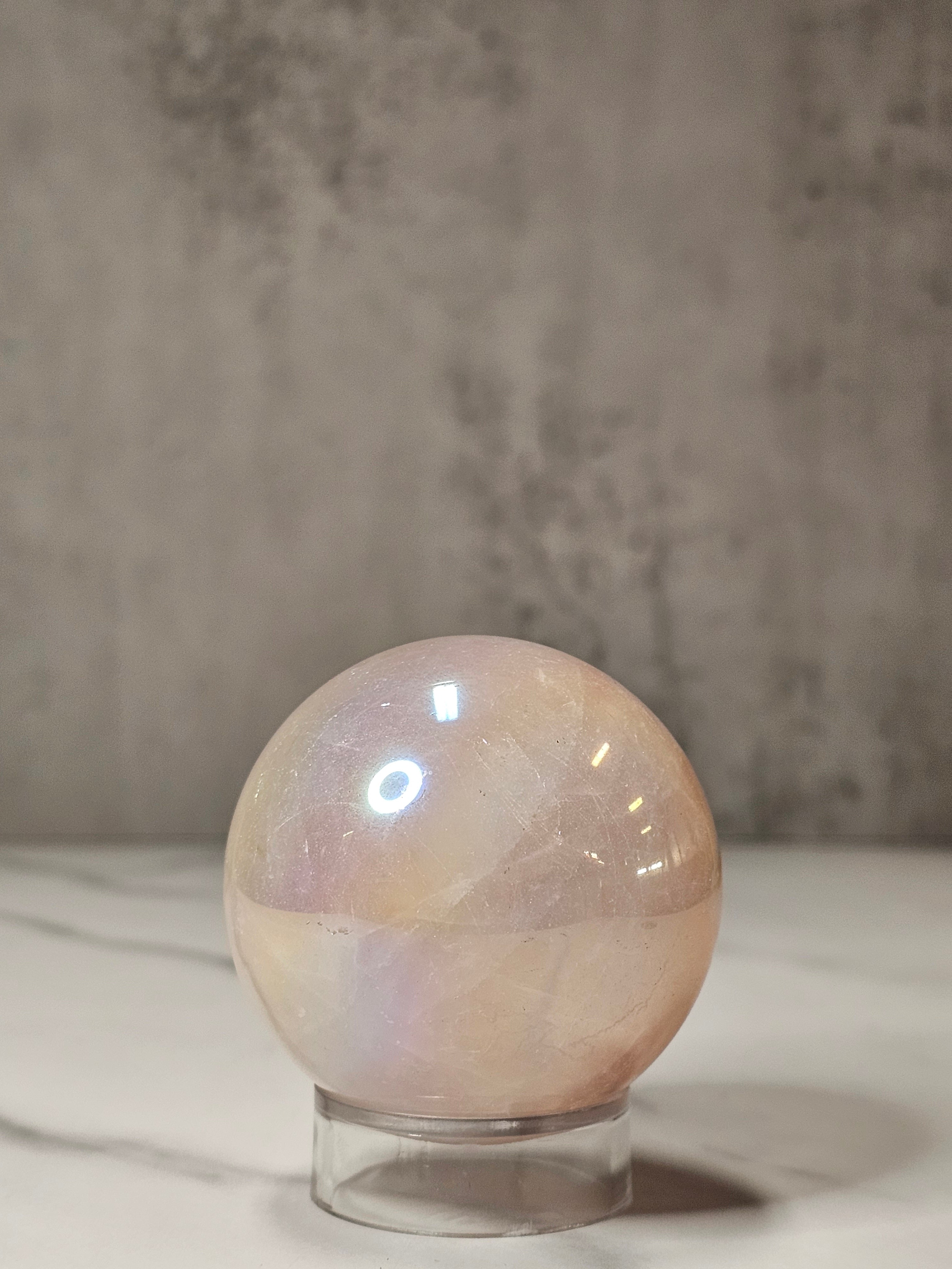 Aura Rose Quartz Sphere
