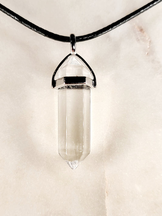Handmade Hexagonal Column Wire Wrapped Energy Natural Stone Healing Crystal  Point Pendulum Necklace - China Gemstone and Gemstone Necklace price |  Made-in-China.com