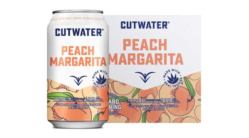 Cutwater Peach Margarita Canned Cocktails (4 Pack)