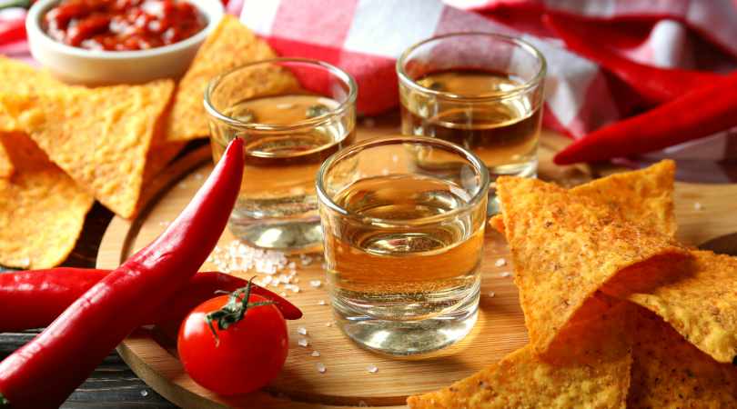 tequila with chips