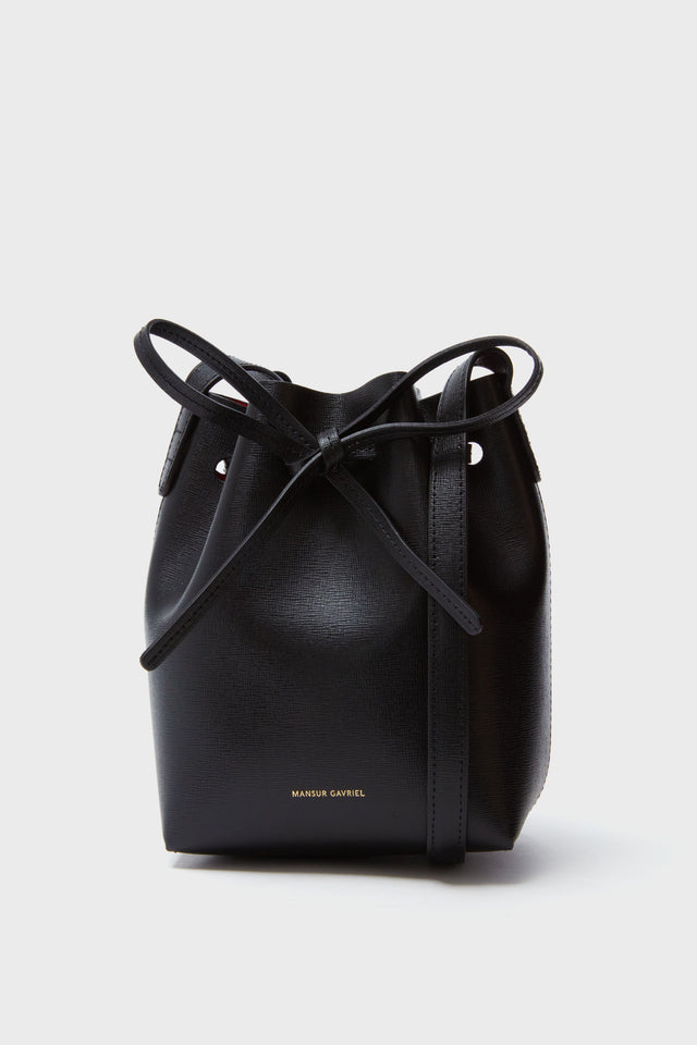 Mansur Gavriel Bloom Bag - Black/Flamma