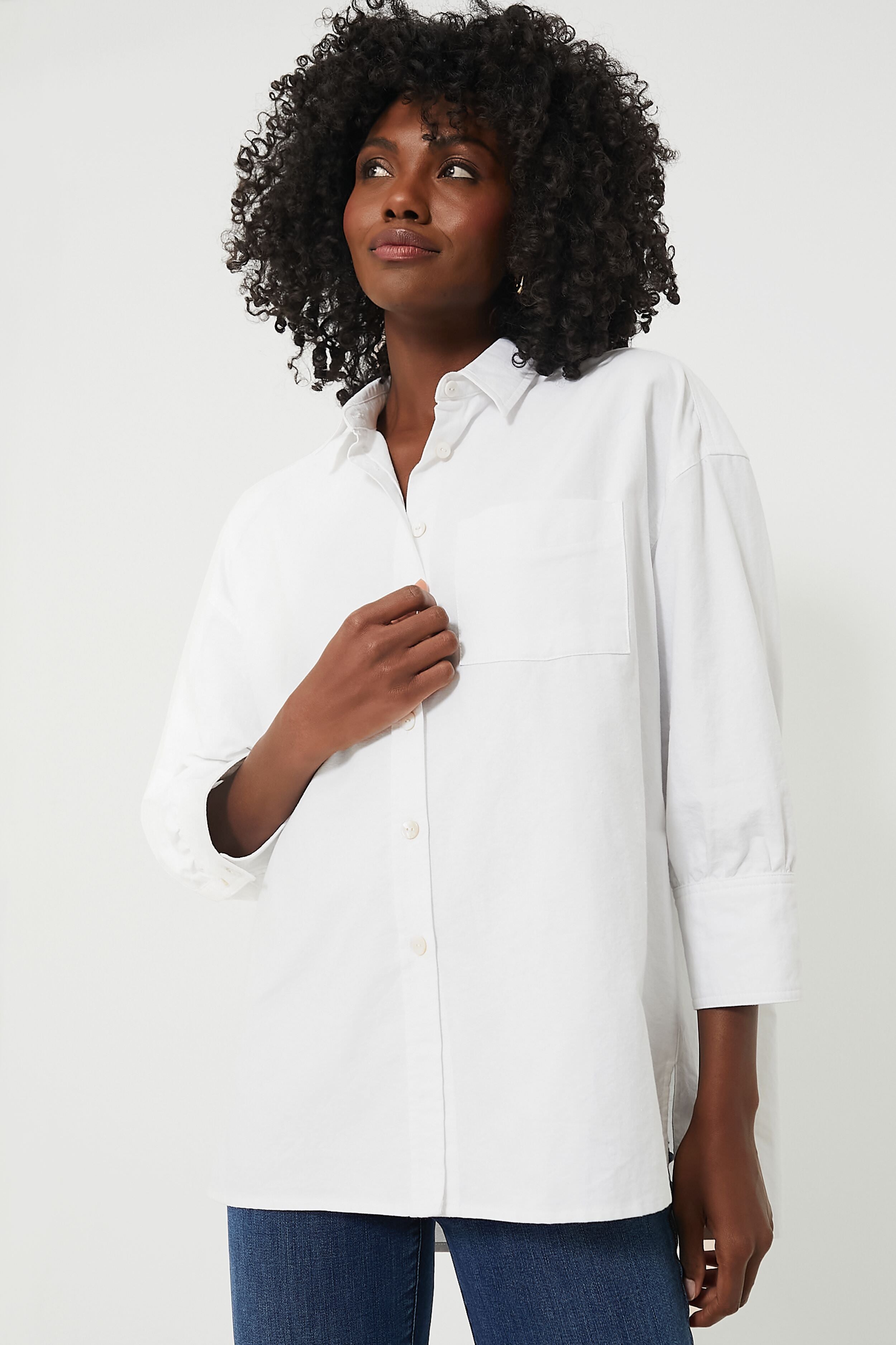 White Oxford Adair Boyfriend Shirt | Pomander Place