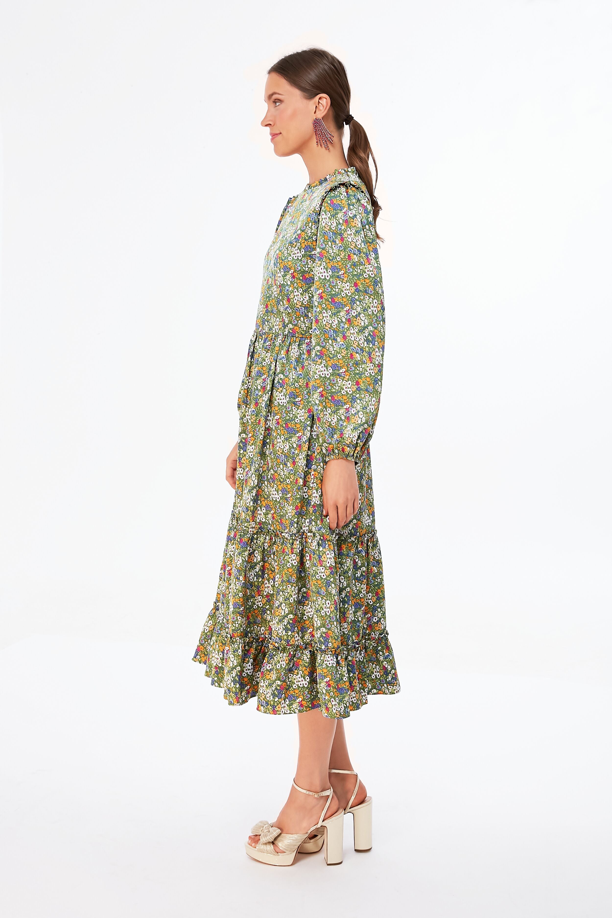 Green Floral Holly Midi Dress | Hyacinth House | Tuckernuck