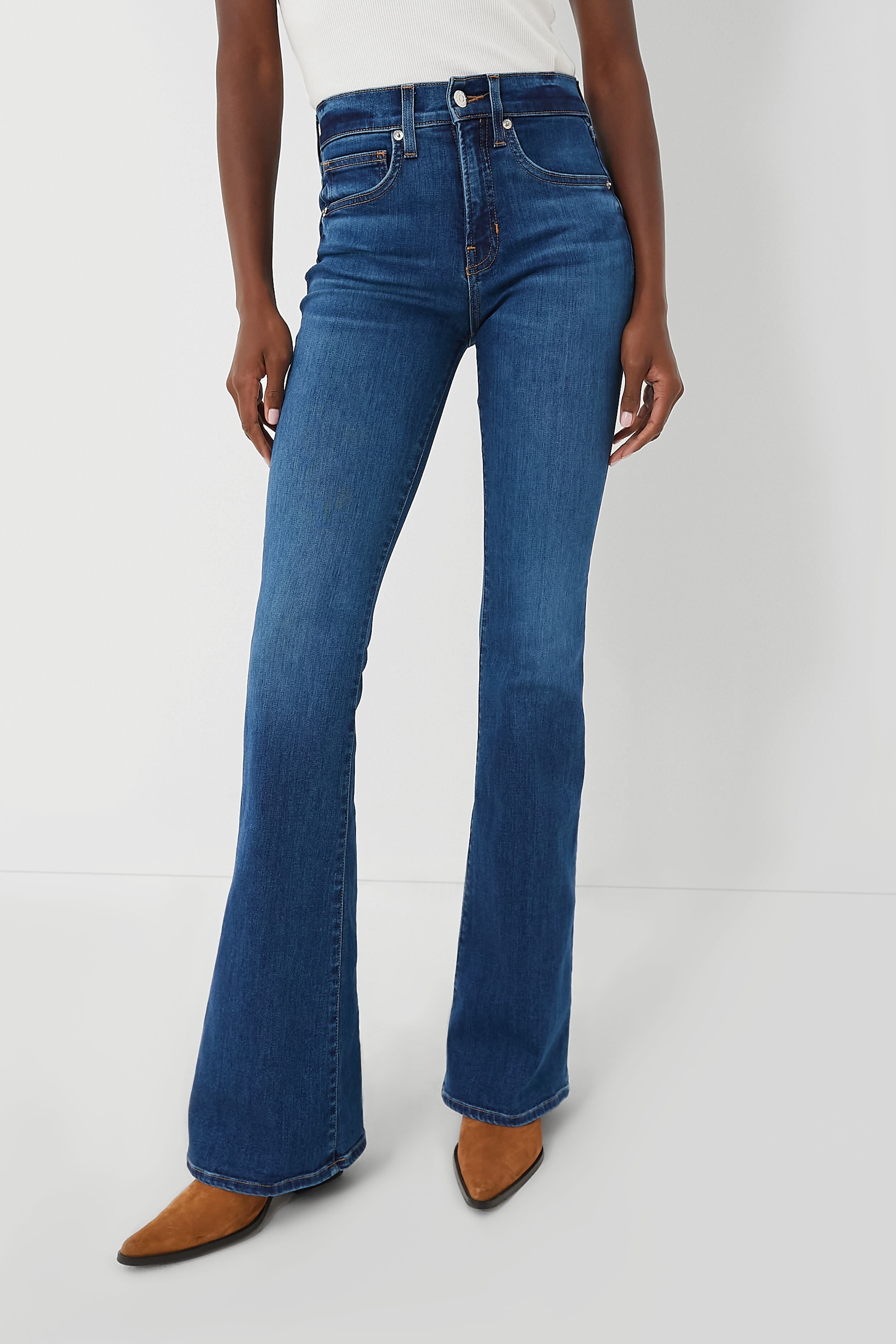 Bright Blue Beverly High Rise Skinny Flare | Veronica Beard