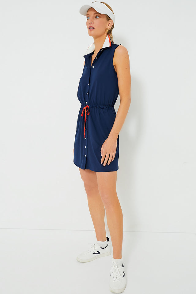 Ditsy Daisy Roxana Half Zip Golf Dress